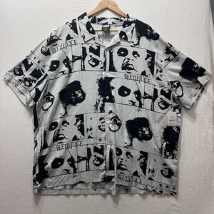 NWT Beetlejuice Graphic Short Sleeve Button Down Men's‎ Halloween Shirt Sz 3XL